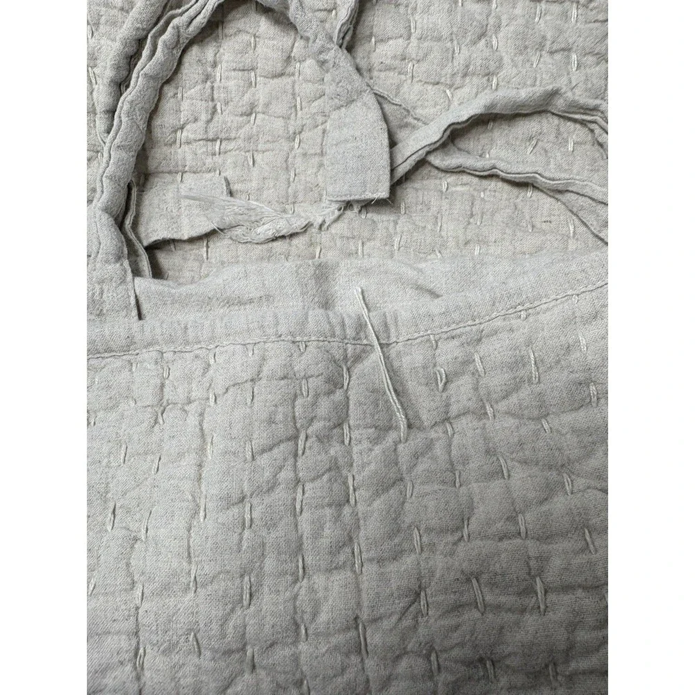 Pottery Barn Beige Pick Stitch Euro Shams